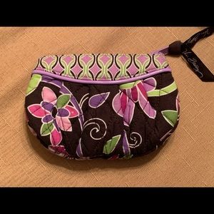 Vera Bradley violet pink green coin bag